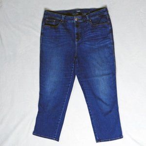 Chico's The Platinum Crop Denim 5 Pocket Jeans/ Chico's 2/ L / US 12